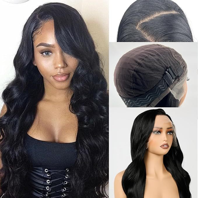 13x6 body wave human hair lace front wig
