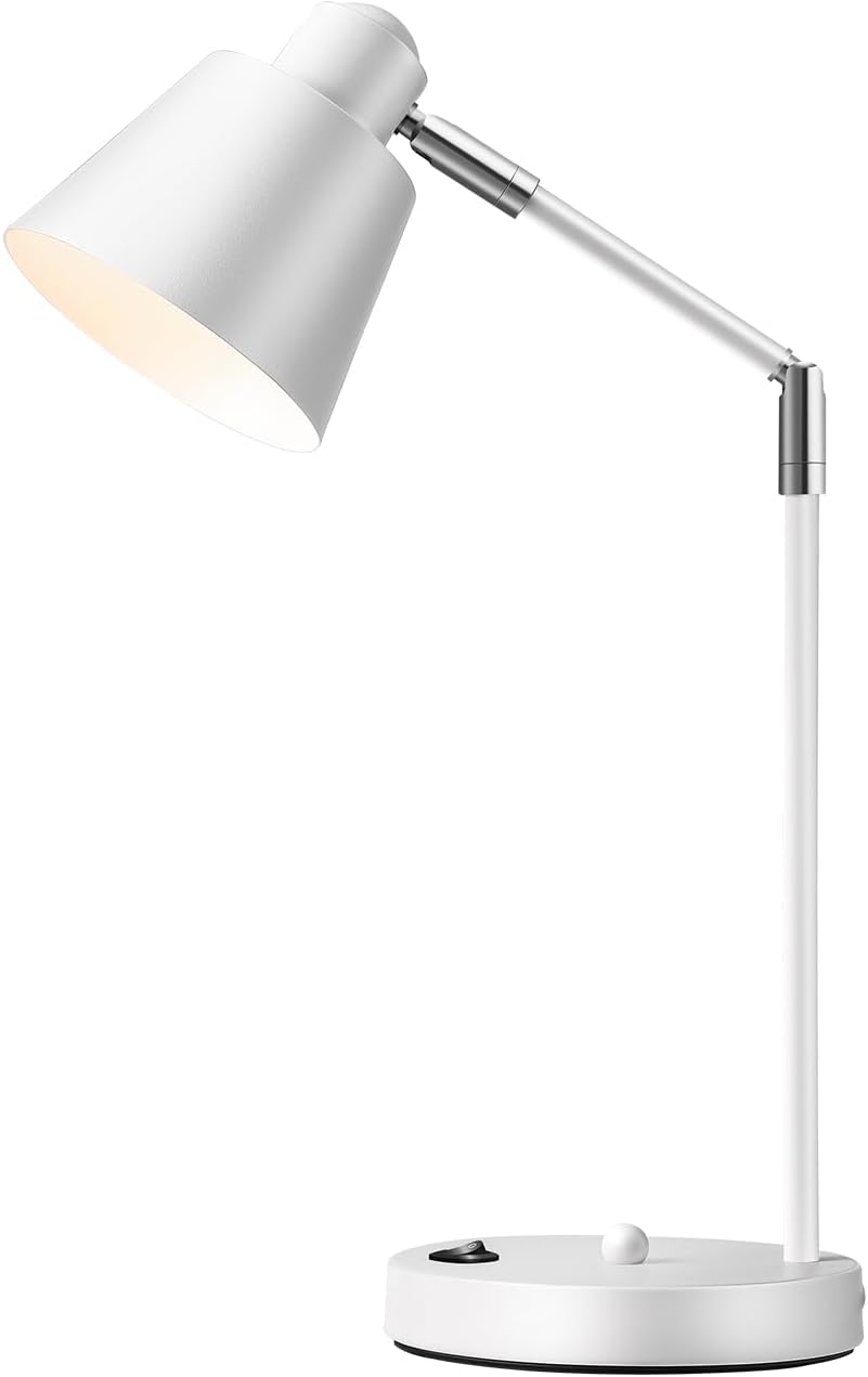 Metal LED Desk Lamp Dual USB Swivel Arm 3000K (8)