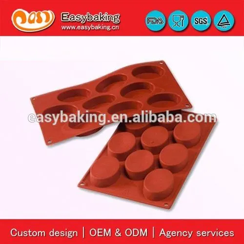 9 Cavities medium ovals mould silicon bakeware cake baking pans
