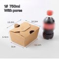 750ml Vented Folding Kraft Paper Food Container