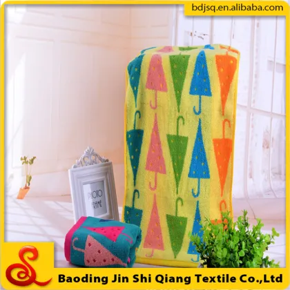 mainstay colored little umbrella raindrops face towel cotton