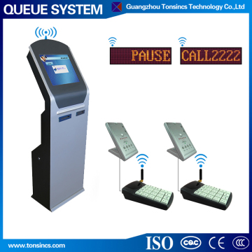 hospital service ticket dispenser wireless queue management system with dual printers