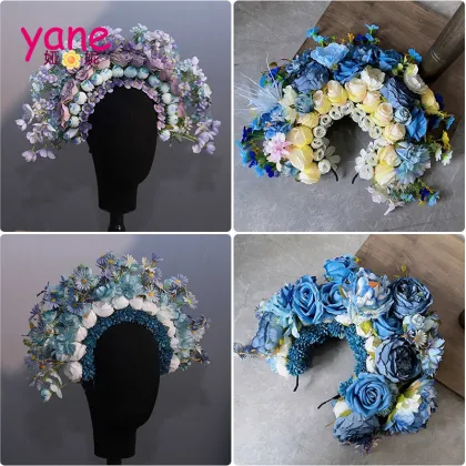 Bridal Blue Classic Bionic Flower Headband