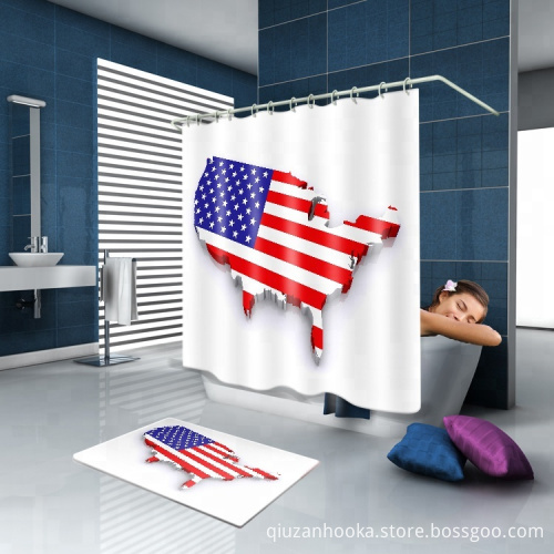 Football creative waterproof shower curtain 3d photo print