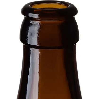 16.9 oz Amber Glass Vichy Beer Bottles with Pry-Off Crown, 26-600 Size