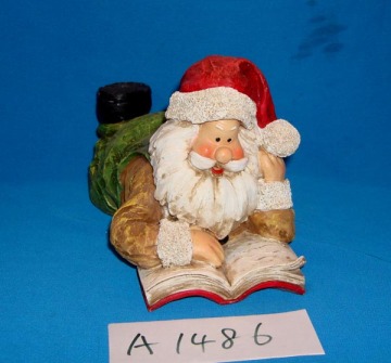 Santa Reading Book for Christmas Decoration