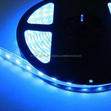 Blue Flexible LED Strip with IP67 Waterproof Rating, 3528 SMD LED Type and 60-piece LED/m Quantity
