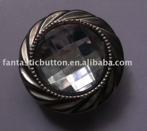 acrylic rhinestone button with shank for garment