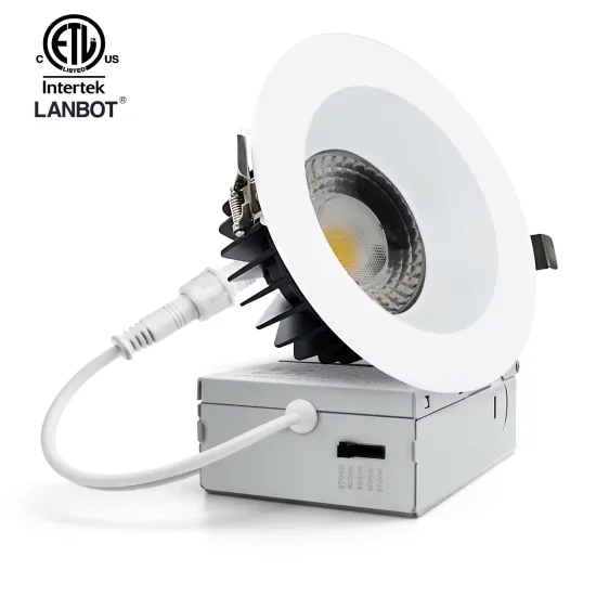 24W COB LED Downlight: White, Black, Round, Square Recessed Spotlight with IC Rating 5cct and Dimmable Feature (Triac/ELV/0-10V)