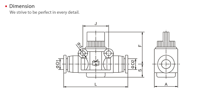 HVFF pneumtic connector drawing HVFF pneumtic connector drawing
