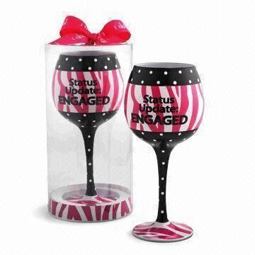 Hand-painted Wine Glasses, Made of Glass