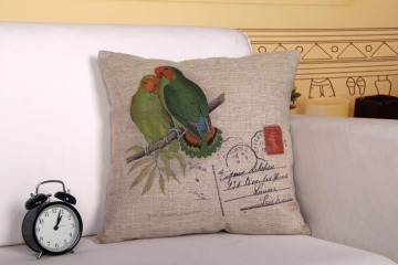 Jute Cushion Covers Pillow Cases Pillow cover 45x45cm Wholesale & Retails BIRD Design