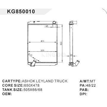 auto radiator car:ASHOK LEYLAND TRUCK