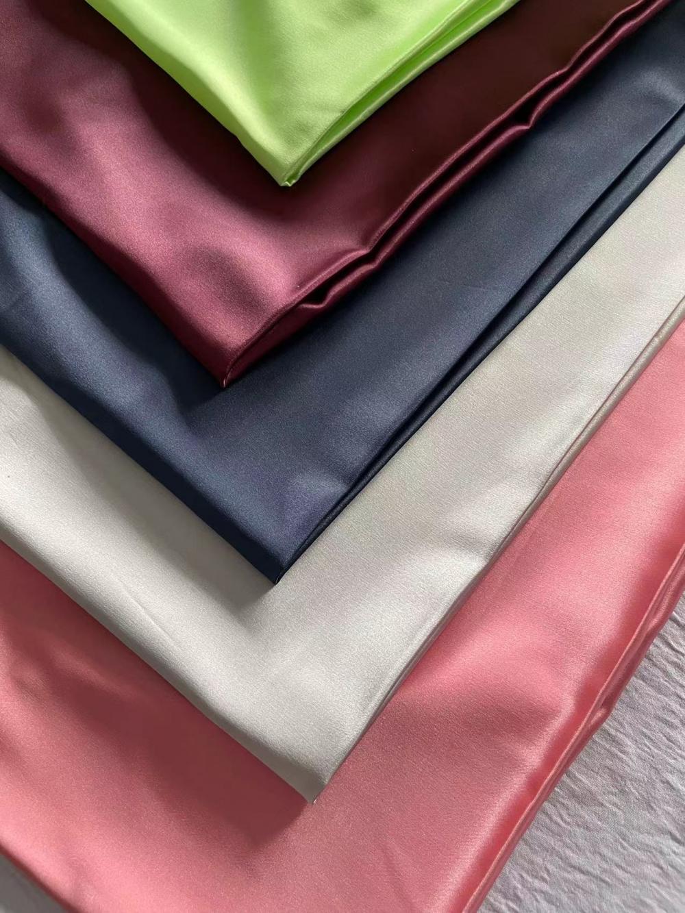 Barang -barang siap Charmeuse Stretch Fabric Stock Satin