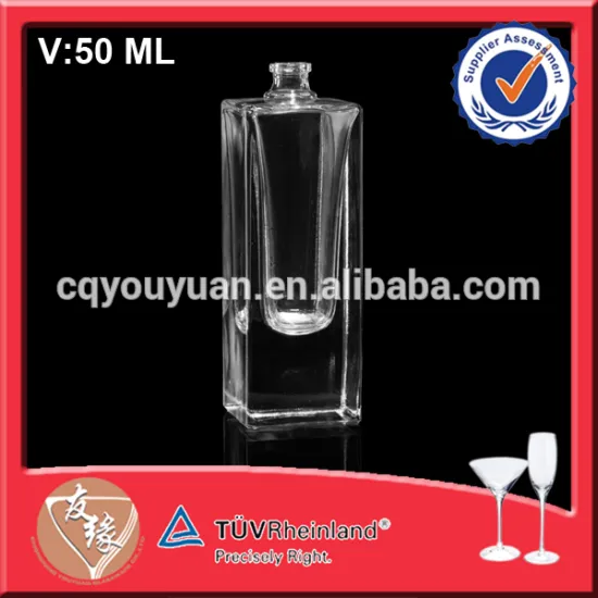 Machine Made Rectangle Perfume Bottle Refill Glass Bottle 5CL