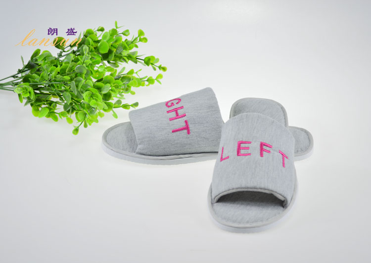 Knitted Soft Cotton Disposable Slippers