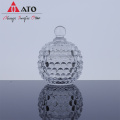 Clear Glass Candle Jar Crystal With Lid