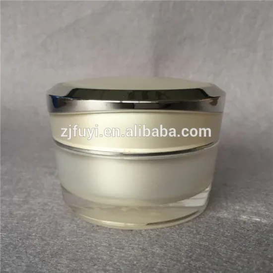White acrylic cosmetic packaging jar