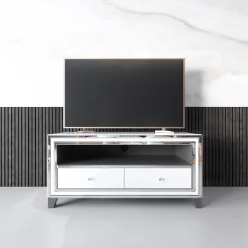 White Glass TV Cabinet