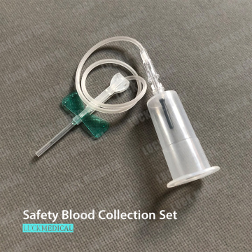 Conjunto de coleta de sangue de segurança do tubo de vácuo descartável