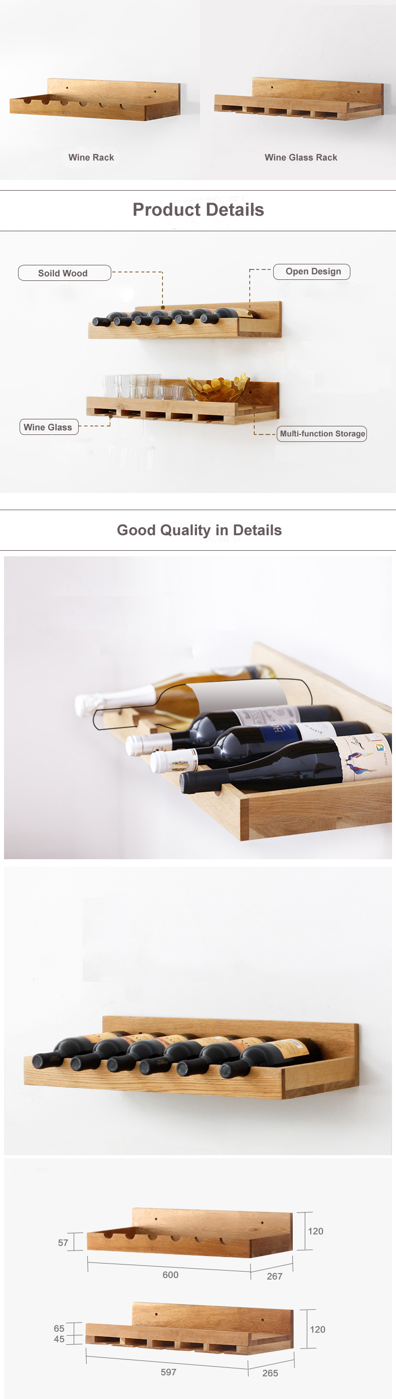 Wine Rack Display Shelf