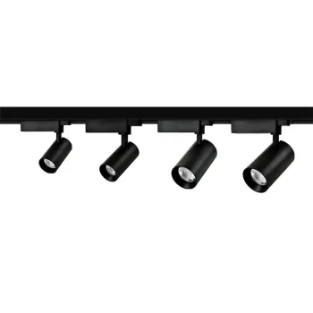 Commercial Black Aluminum Ceiling Track Light - Adjustable Spotlight 10W-30W