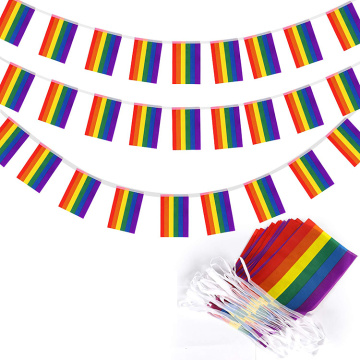 High Quality Polyester String Rainbow Bunting Flag