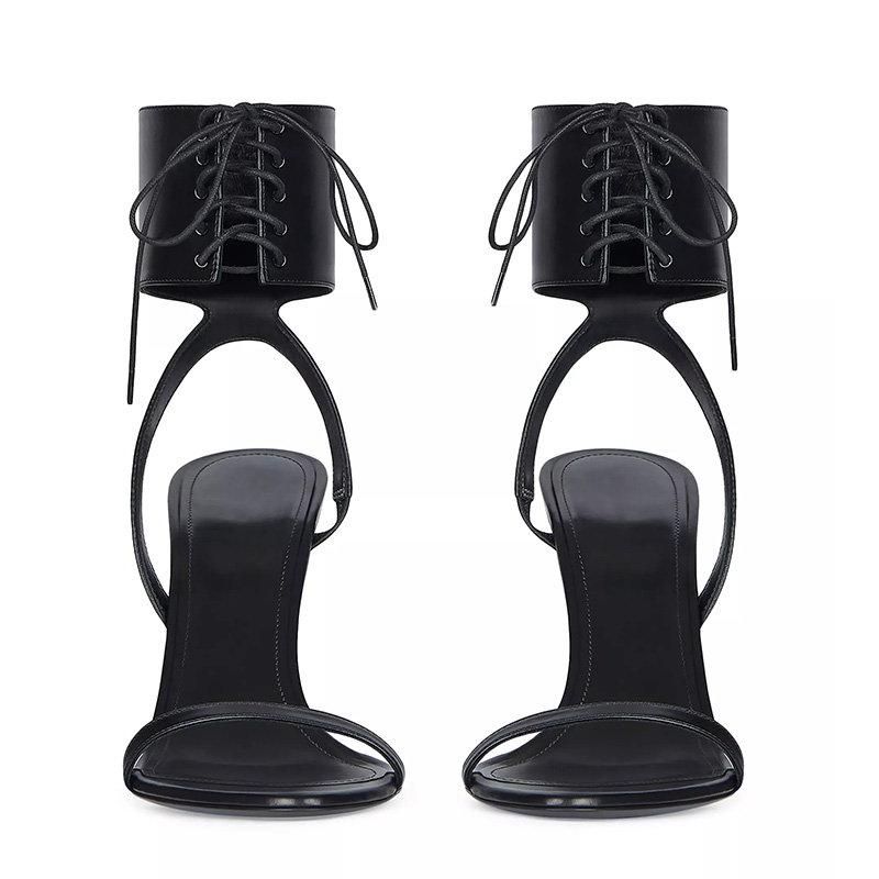 Elegant Refined Women's Heel Sandals with Strap