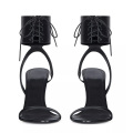 Elegant Refined Women's Heel Sandals with Strap