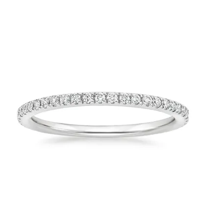 Stylish 14K White Gold Wedding Rings for Men