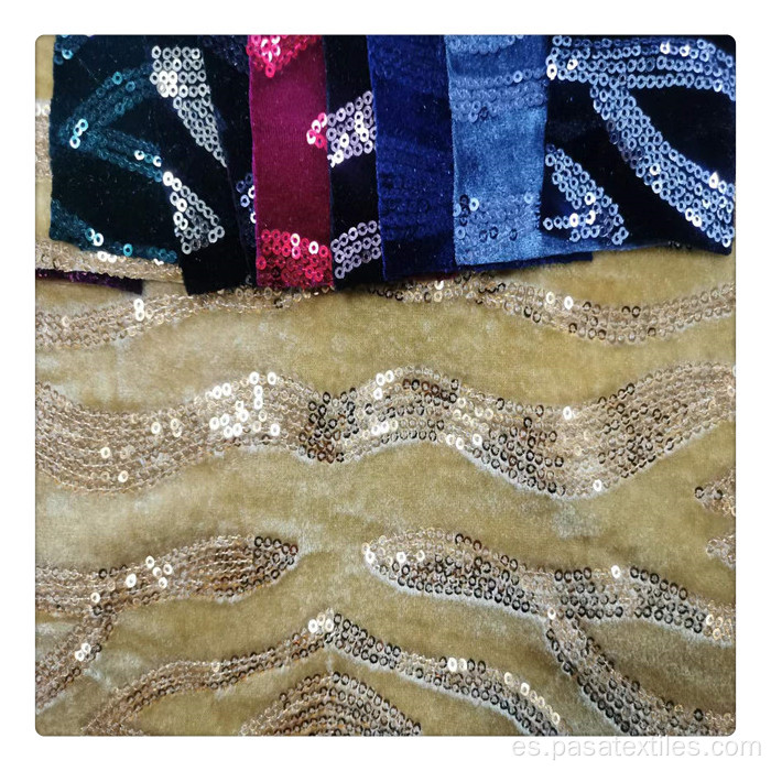 2023 NUEVO diseño Fashion Fashion Fabric Velvet Velvet Multi Fabric Turkey Bordado Bordado de cebra Pegado Fabricación