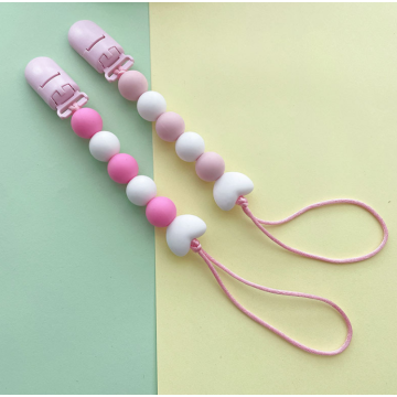 Clips de chupete libres de BPA personalizados Beads de dentición de silicona
