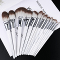 2022 Heißes Saling 14PCS Weißer Marmorplastikgriff Make -up -Pinsel Set Set