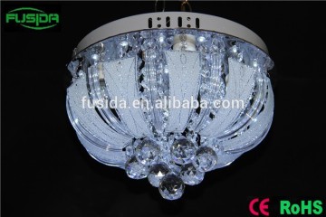 modern colorful crystal beads iron base decoration ceiling lamp