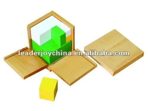 Montessori educational wooden toysd power of 2 cube
