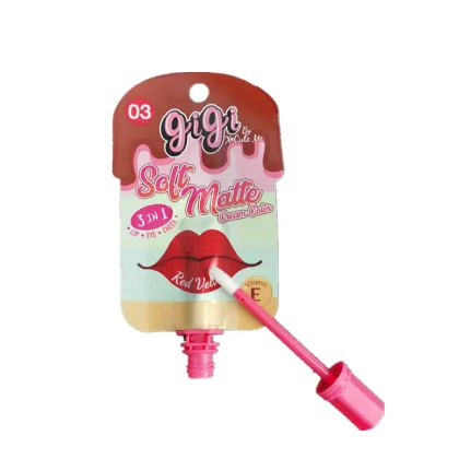 Compact Makeup Bags: Lip Tints, Creams, and Glosses in Portable Plastic Sachets