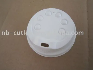 white plastic coffee cup lid