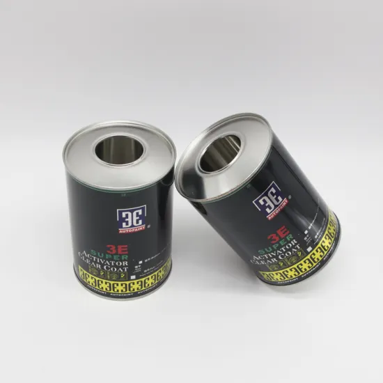 Custom Round Empty Engine Oil Tin Can 1L