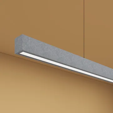 Modern Linear Acoustic Pendant LED Light for Office & Commercial Ceiling Chandelier