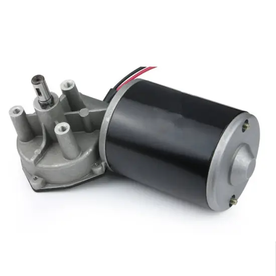 63mm DC Worm Metal Gear Motor with Encoder (63ZY, 12V/24V)