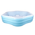 Trois couches d'hexagons piscine gonflable