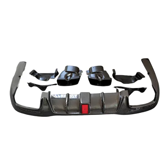 Factory Price High Quality True Carbon Fiber B Style Rear Diffuser with Tailmouth for Mercedes Benz S-Class W222 S63