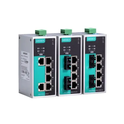 Moxa EDS-P206A Series: 6-Port Unmanaged Ethernet Switch with 4 PoE+ Ports
