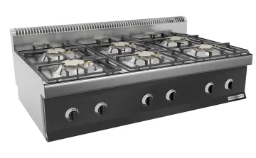 6 Burners Lotus Flame European Style Free Standing Gas Hob Kitchen Stove