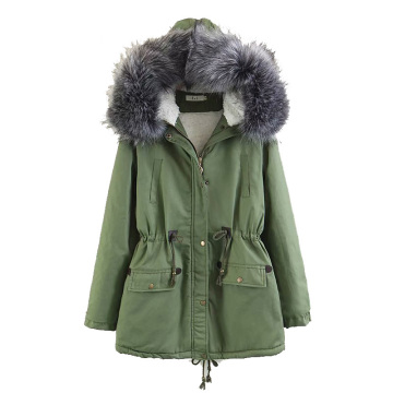 2020 New Women's Winter Big Fur Thick Windbreaker Parka Winter Long Hooded Fur Down Parka Loose Plus Size Female Jacket Coat