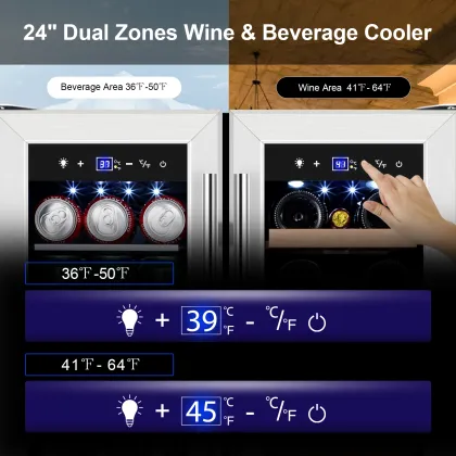 Wine and Beverage Coolers: 120L Beverage Wine Machines Juice Dispenser