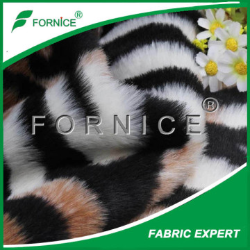 tiger stripes fake jacquard fur plush fabric for upholstery