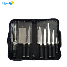 Rubber Handle Professional 9pcs Kichen Knife Set