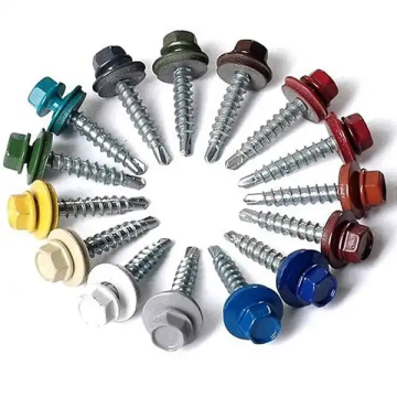 Phillips Torx Pan Head Wood Screws with EPDM Washers: Hex Socket, Hexagon Head, Roofing Drilling Type 17 Tapping Screws