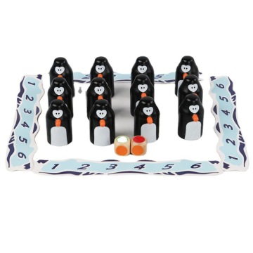 Wooden Penguin Memory Game: Early Education Toy for Kids
